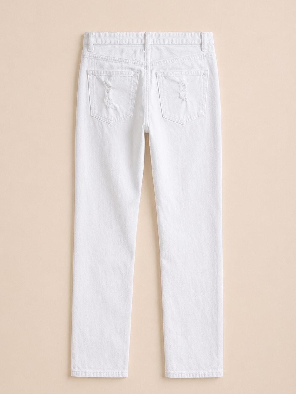 VIP Jeans White Distressed Straight Leg Denim Size 9/10 NWT High Rise  Casual - Picture 4 of 12